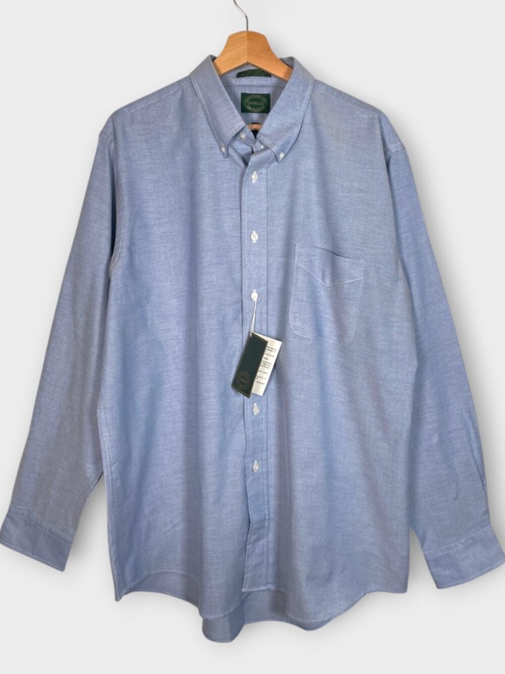 Premium Saddles Button Down Oxford Shirt Men's 17 / 35 Blue 100% Cotton